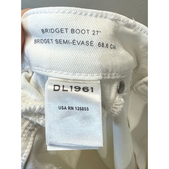 DL1961 Bridget Boot Jeans Women’s Size 31 White Rise Instasculpt Crop Chic NWT - Picture 11 of 12